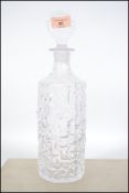 A 20th century Whitefriars studio art glass clear