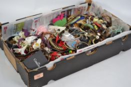 A large collection of vintage costume jewellery ba