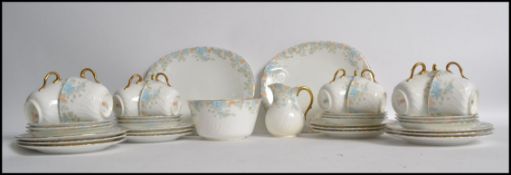 A Victorian Doulton Lambeth 12 cover part tea serv