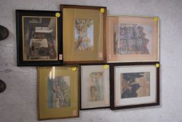 A collection of watercolour paintings - pictures t