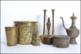 A collection of 19th and 20th century brass wares