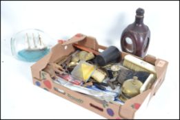 A mixed lot to include ship in a bottle, vintage b