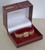 A hallmarked ladies 9ct gold Rotary watch with qua