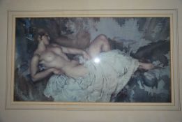 After Russell Flint. A signed watercolour print be