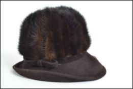 A vintage mid 20th century English made Mink fur h