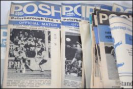 A collection of football programs for Peterborough