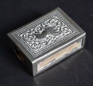A 20th century silver ( tests ) siam matchbox hold