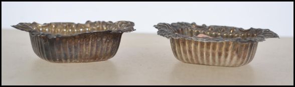 A late Victorian silver hallmarked pair of table s