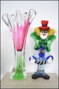 A retro 20th century Murano studio glass clown tog