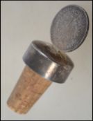An Austrian silver hallmarked wine bottle cork sto