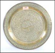 A 19th / 20th century brass Anglo - Indian charger