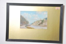 G Trevor. A watercolour painting of Clifton Suspen