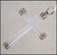 A late 19th century large gold mounted chalcedony