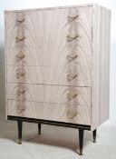 A vintage mid 20th century melamine straight six c
