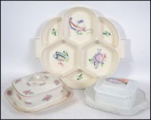 A large Poole Pottery ceramic hor d'oeuvres sectio