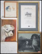 A pencil sketch painting of a Spaniel Dog ( King C