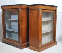 A near pair of Victorian walnut pier cabinets / di