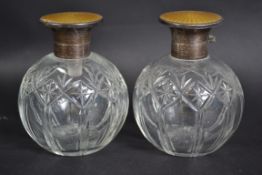 A pair of 1930's Art Deco silver hallmarked and en