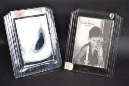A pair of Waterford crystal cut glass picture fram
