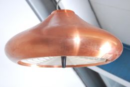 A 20th century retro UFO hanging ceiling light sha