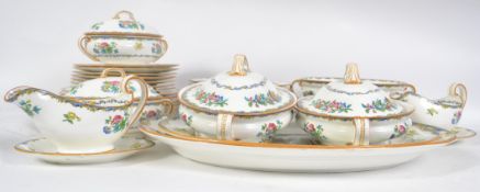 An extensive 20th century Edwardian hand painted a