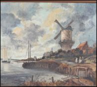 A framed 20th century copy oil on board  by R A Ho