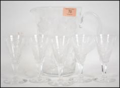 A stunning Webb Corbett etched lead crystal  match