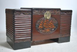 A mid century camphor wood Chinese influenced blan