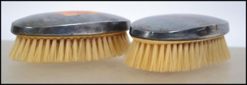 A pair of silver Sterling 925 clothes brushes, bot