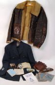 WWII RAF FLYING JACKET AND PERSONAL EFFECTS