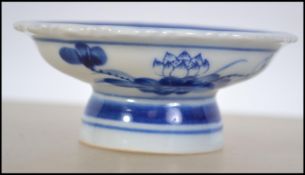 A late 19th century Chinese blue and white ceramic