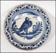 A large believed 18th / 19th century tin glazed de