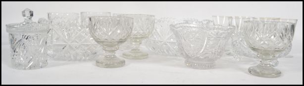 A collection of cut glass leaded crystal by Waterf