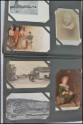 Old collection of Postcards in slip-in album. Most