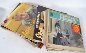 A collection of vintage vinyl long play records by