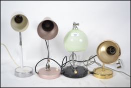 A group of 4 retro anglepoise  lamps to include a