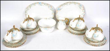 A Victorian Doulton Lambeth 12 cover part tea serv