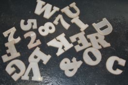 A good set of 1960's white acryllic Industrial sho