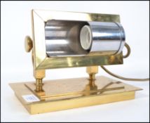 A good heavy set brass antique style bankers lamp
