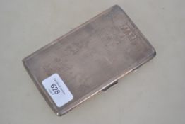 A silver hallmarked machined cigarette case having