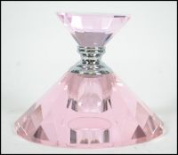 A pretty 20th century pink / rose glass perfume bo