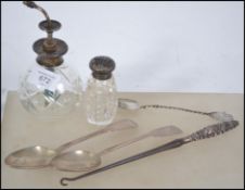 A collection of silver hallmarked items to include