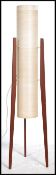 A retro 1960's rocket lamp, floor standing teak an
