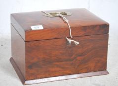 A 19th century mahogany cased jewellery box, havin