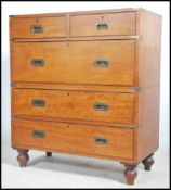 A 19th century Army And Navy teak wood and brass b