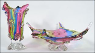 A stunning retro 20th century multi coloured heavy