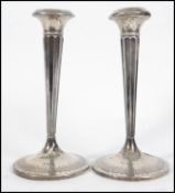 A pair of stunning silver hallmarked candle sticks