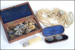 A collection of 19th and 20th century costume jewe