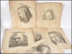 A collection of six 18th century unframed etchings after Bartolomeo by patch. The pictures