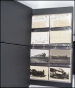 Railway Postcards. Three album collection of over